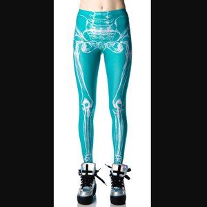 Iron Fist Wishbone Skeleton Leggings - size Large